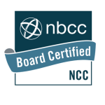 NBCC board certified counselor certification badge (NCC credential)