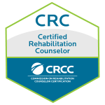 Certified Rehabilitation Counselor credential badge (CRC certification)